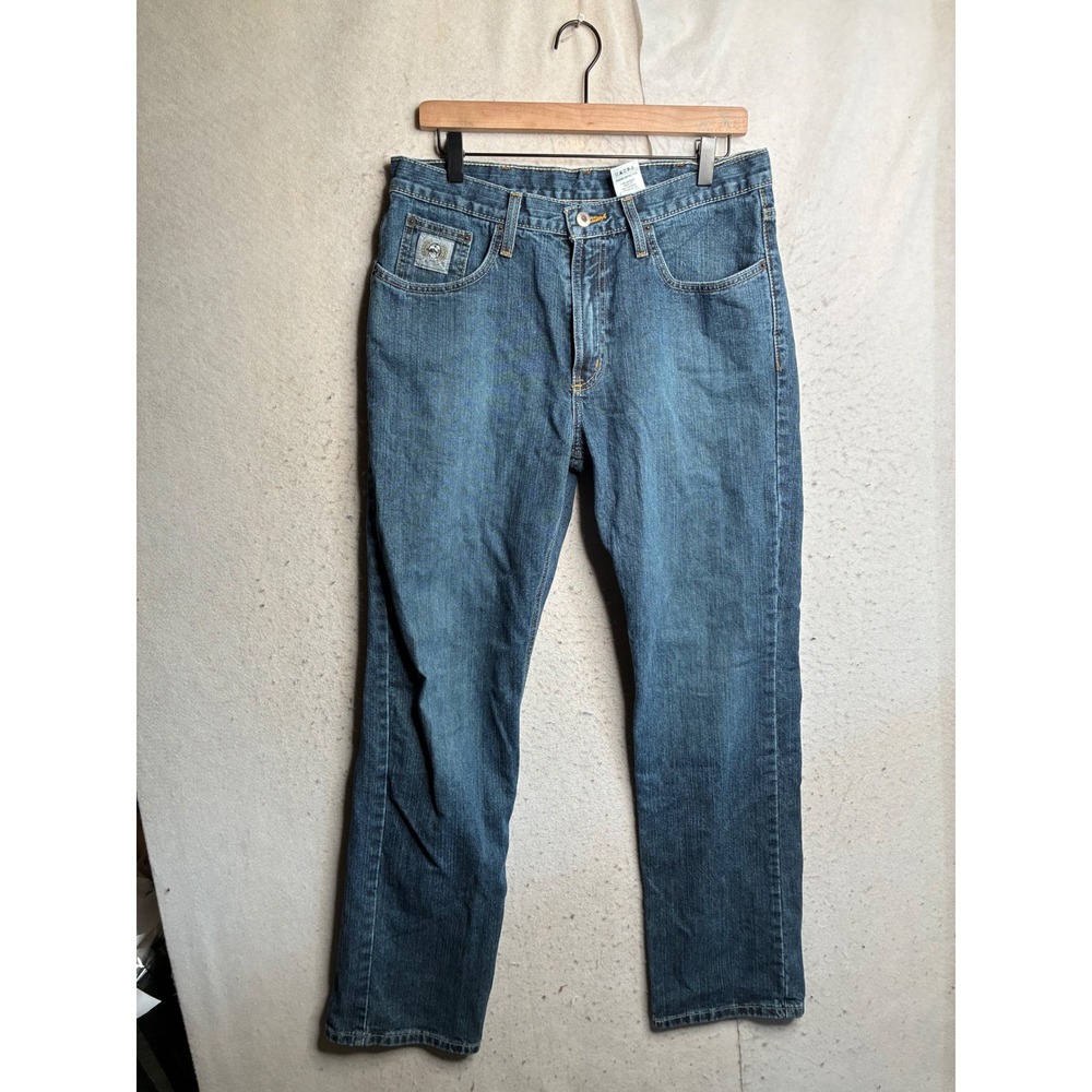 Cinch Mens Medium Wash Straight Leg Denim Jeans MB98034001 Blue 32x32